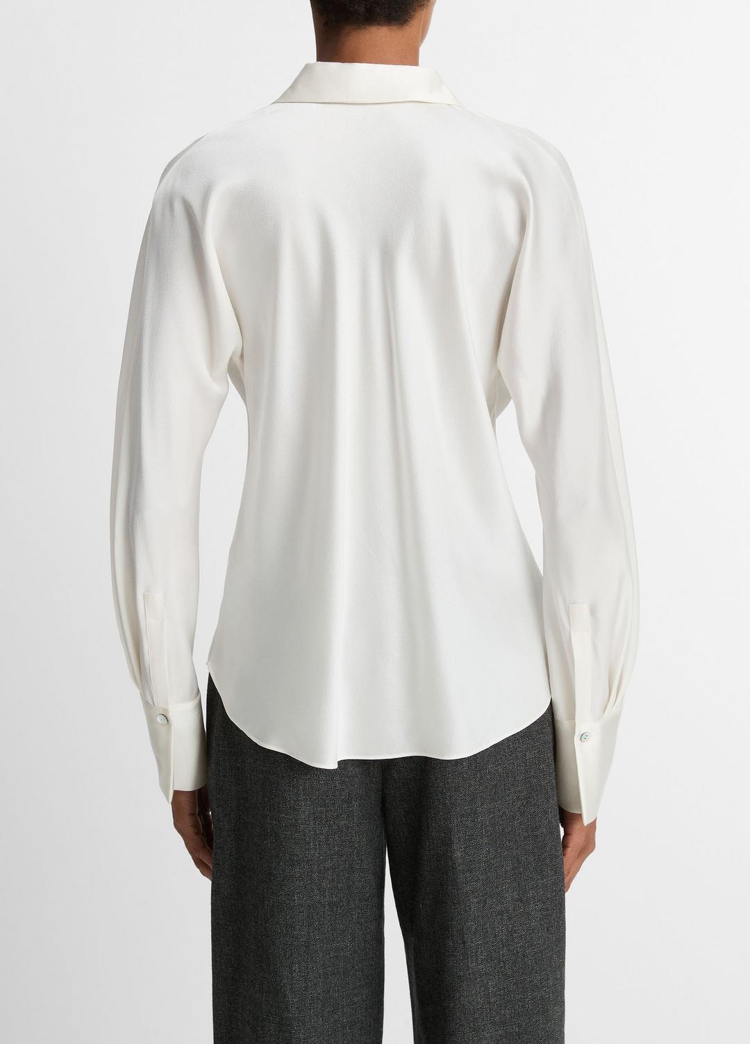 Silk Bias Long-Sleeve Blouse in Long Sleeve