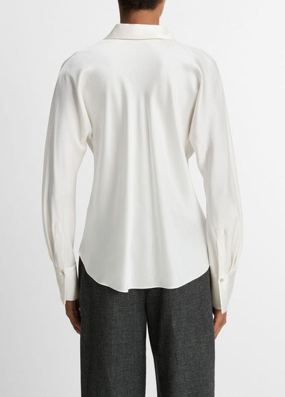Silk Bias Long-Sleeve Blouse in Long Sleeve