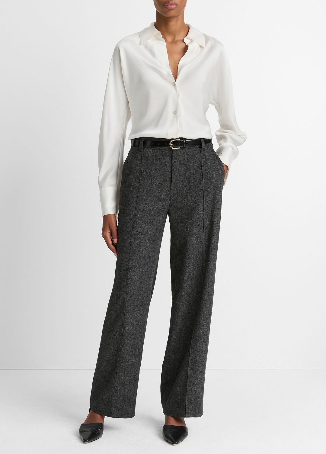 Silk Bias Long-Sleeve Blouse in Long Sleeve