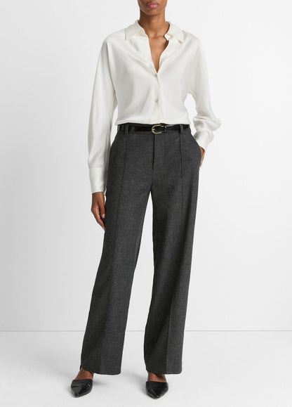 Silk Bias Long-Sleeve Blouse in Long Sleeve