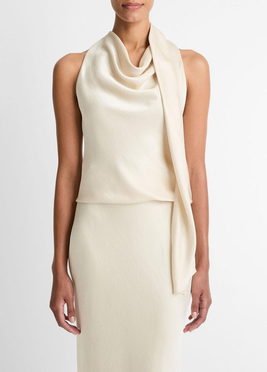 Satin Scarf Top in Tank Tops