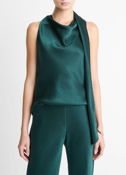 Satin Scarf Top in Tank Tops