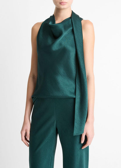 Satin Scarf Top in Tank Tops