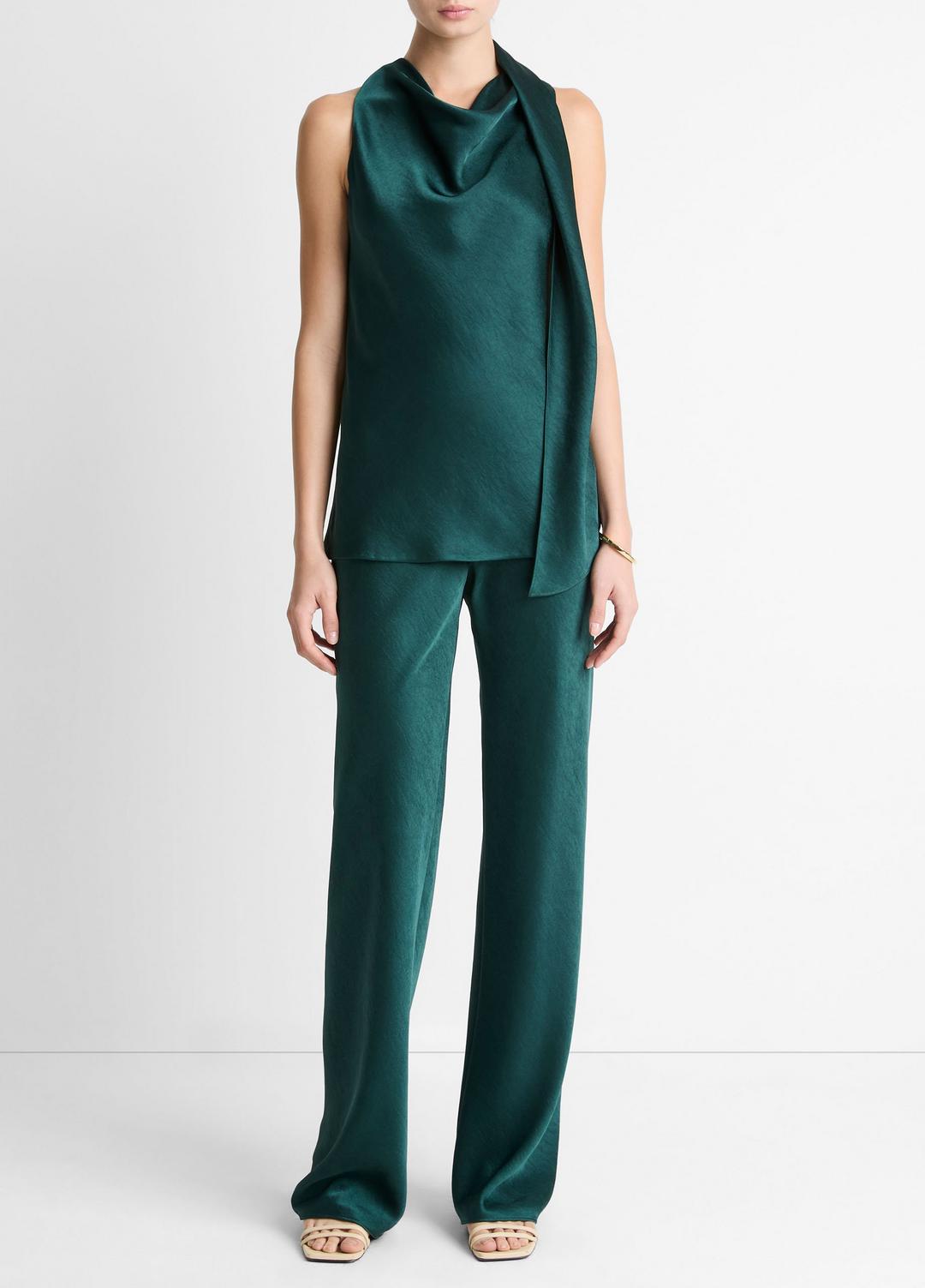 Satin Scarf Top in Tank Tops