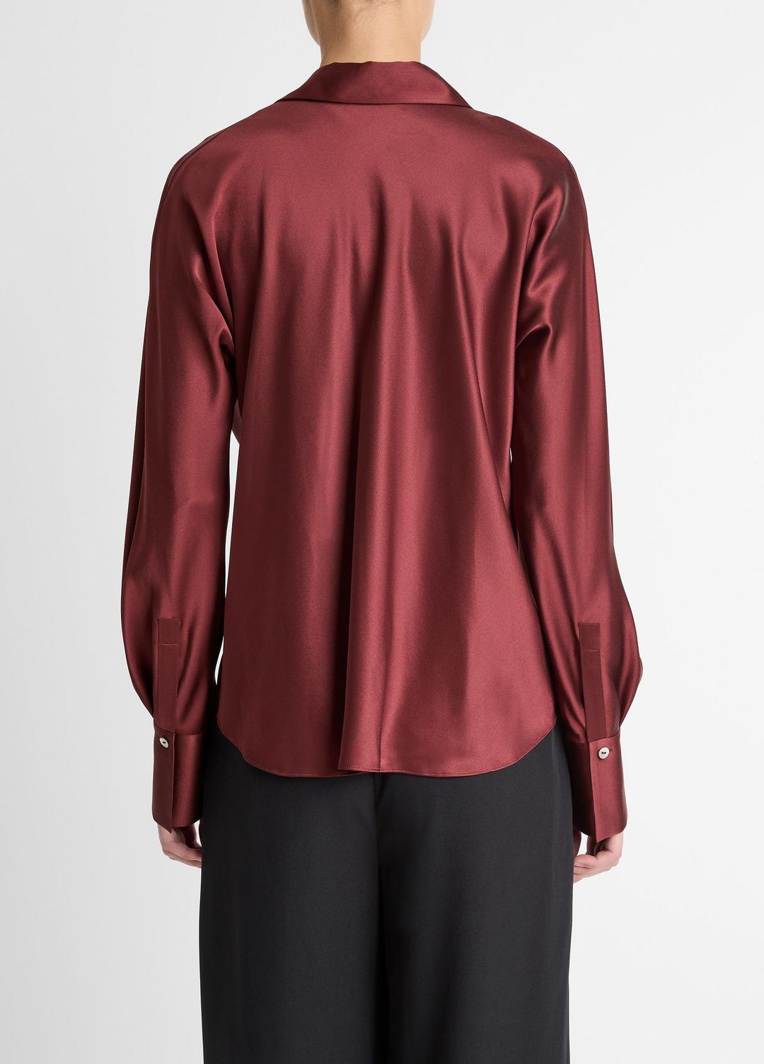 Silk Bias Long-Sleeve Blouse in Long Sleeve