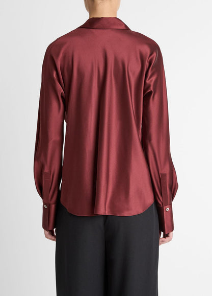 Silk Bias Long-Sleeve Blouse in Long Sleeve