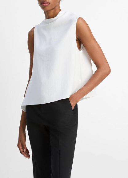 Asymmetrical Draped A-Line Top in Tank Tops