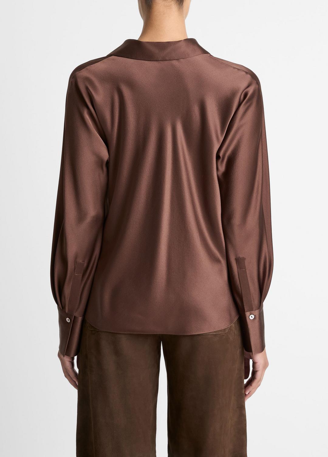 Silk Bias Long-Sleeve Blouse in Long Sleeve