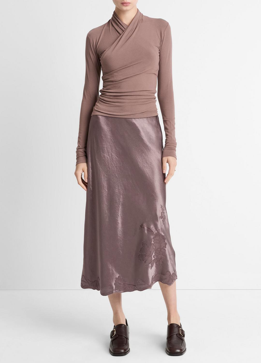 Fixed Wrap Long-Sleeve Top in Long Sleeve