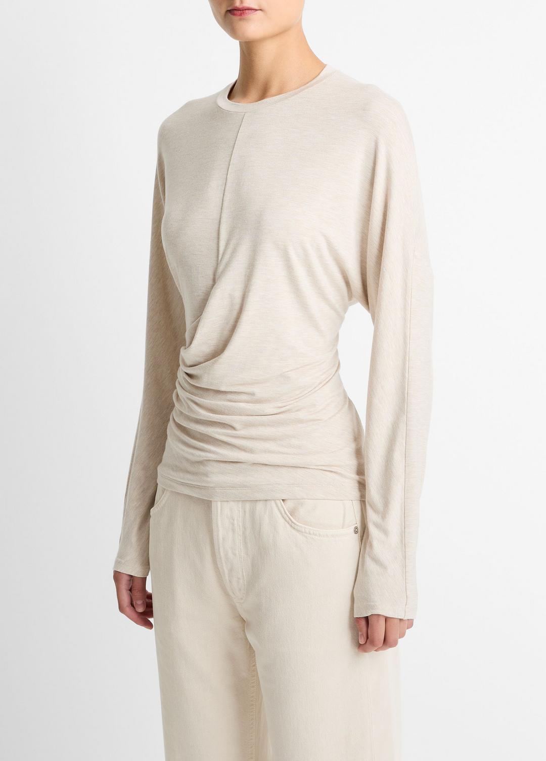 Fixed-Drape Long-Sleeve T-Shirt in Long Sleeve