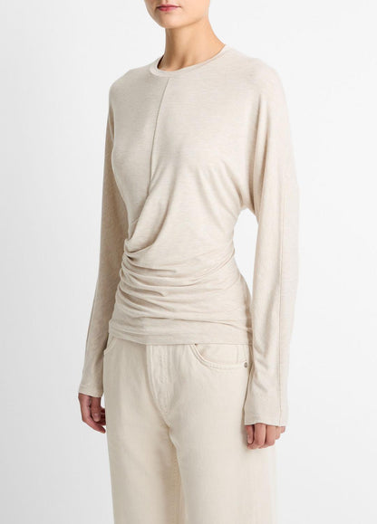 Fixed-Drape Long-Sleeve T-Shirt in Long Sleeve
