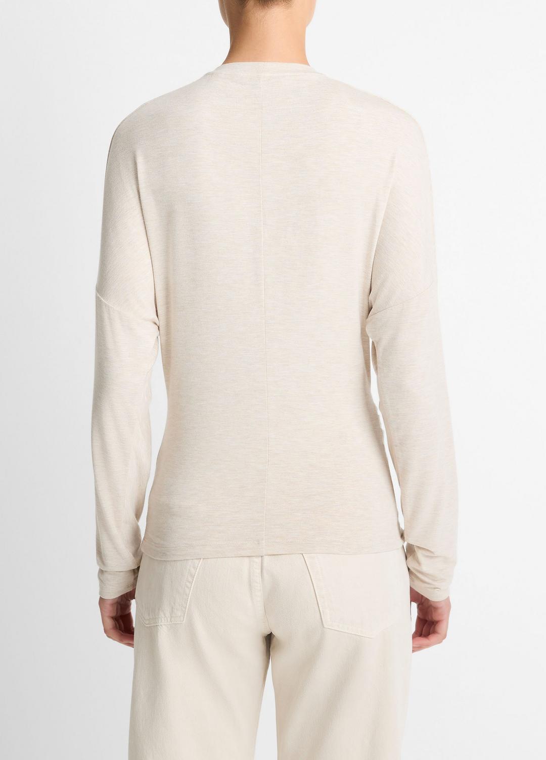 Fixed-Drape Long-Sleeve T-Shirt in Long Sleeve