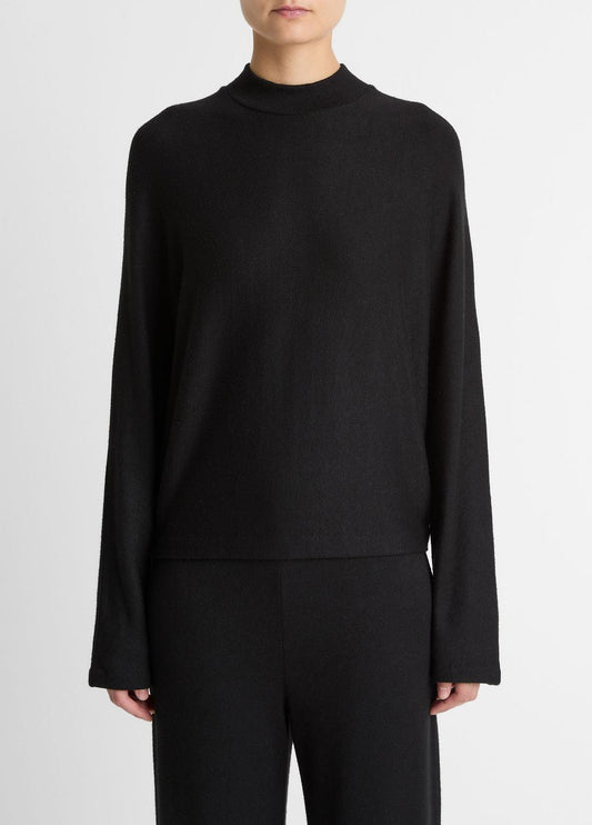Cozy Dolman-Sleeve Mock-Neck Top in Long Sleeve