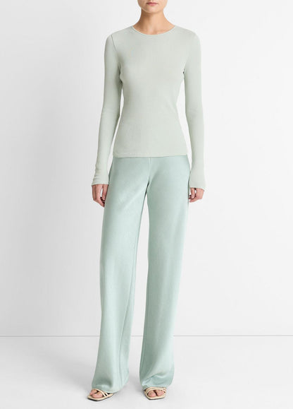 Ribbed Pima Cotton Long-Sleeve T-Shirt in Long Sleeve