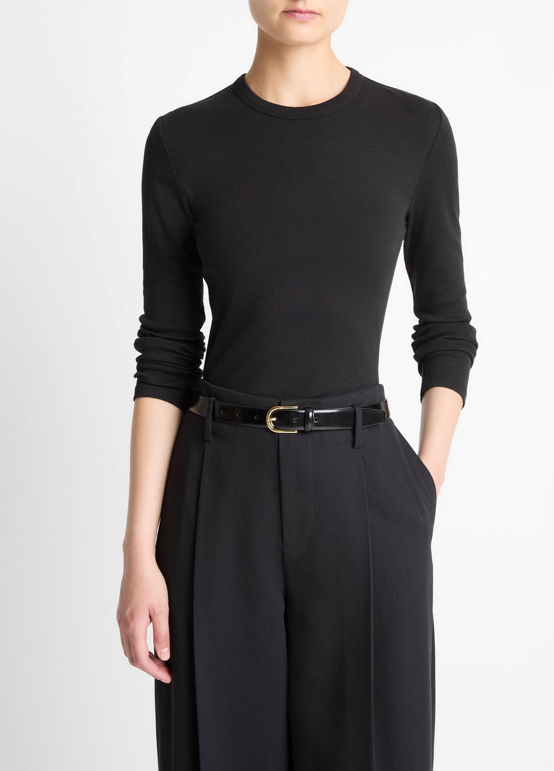 Essential Pima Cotton-Blend Long-Sleeve T-Shirt in Long Sleeve