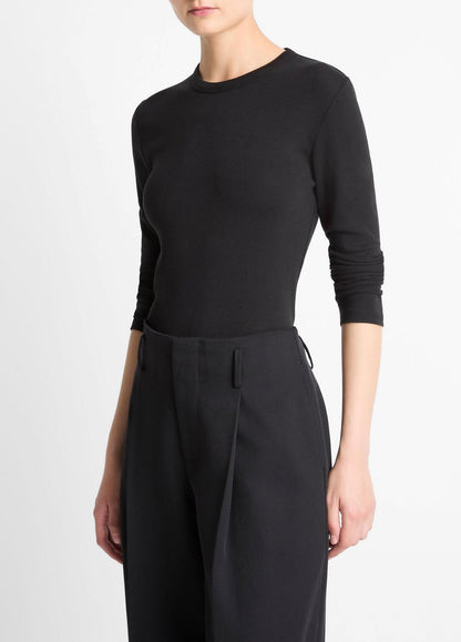 Essential Pima Cotton-Blend Long-Sleeve T-Shirt in Long Sleeve