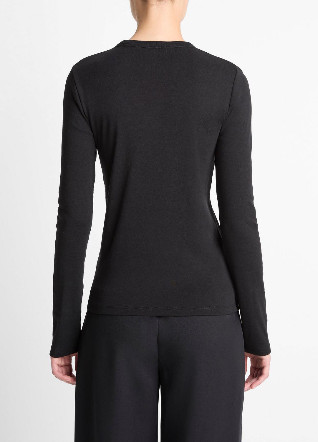 Essential Pima Cotton-Blend Long-Sleeve T-Shirt in Long Sleeve