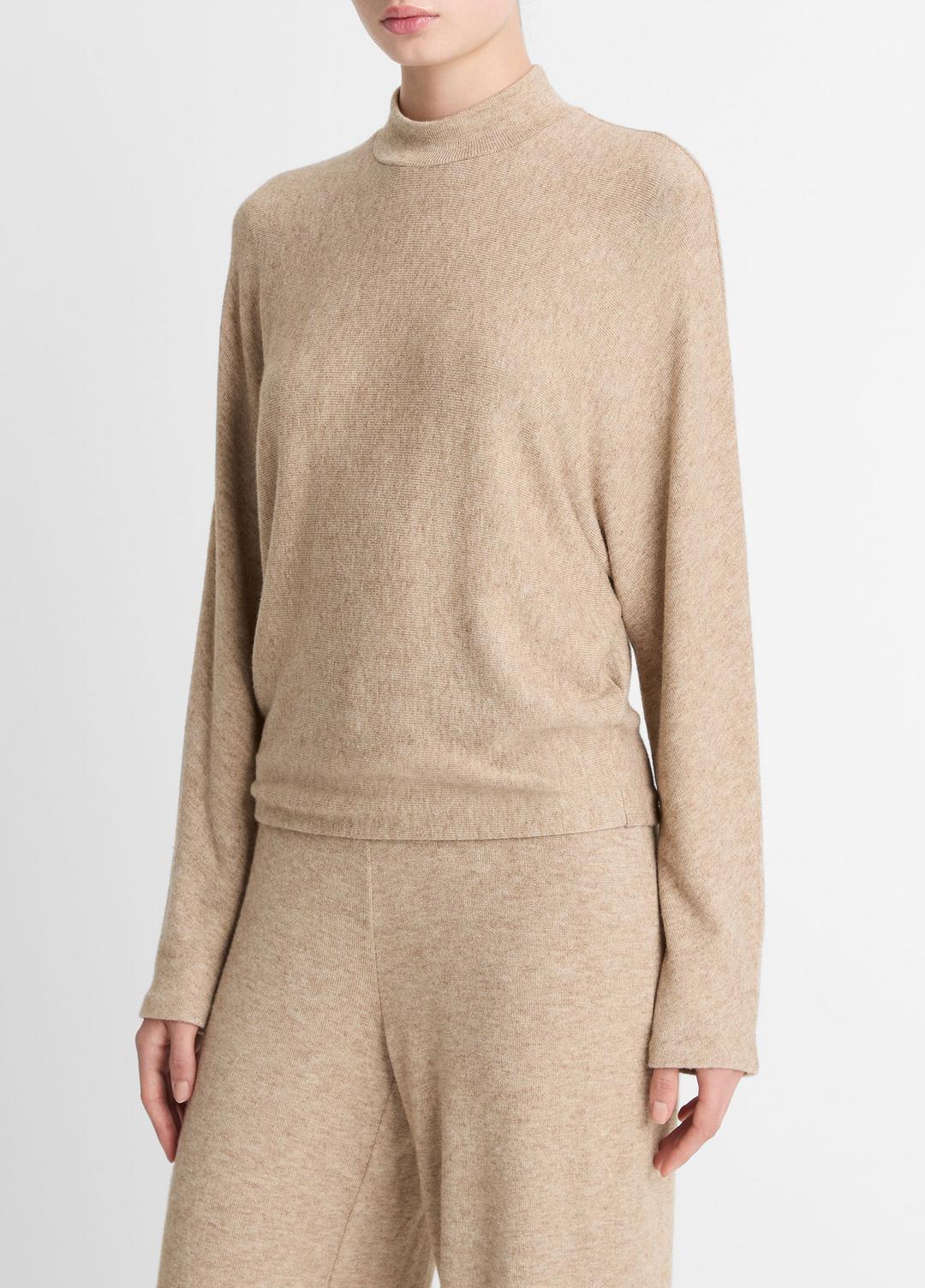Cozy Dolman-Sleeve Mock-Neck Top in Long Sleeve