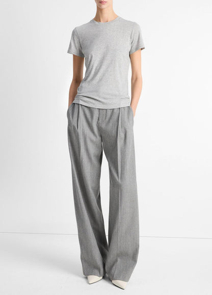 Essential Pima Cotton Crew Neck T-Shirt in Short Sleeve