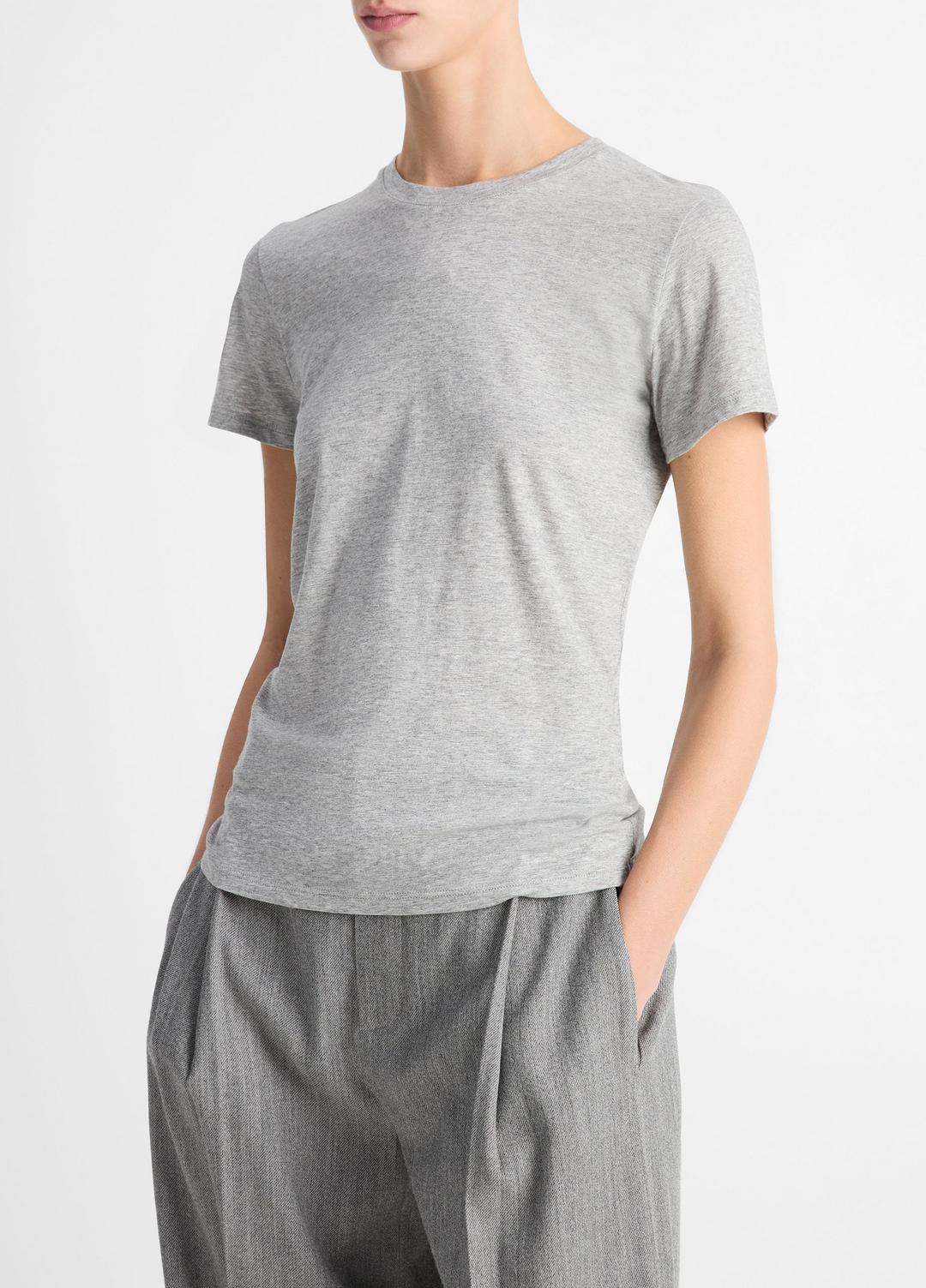 Essential Pima Cotton Crew Neck T-Shirt in Short Sleeve