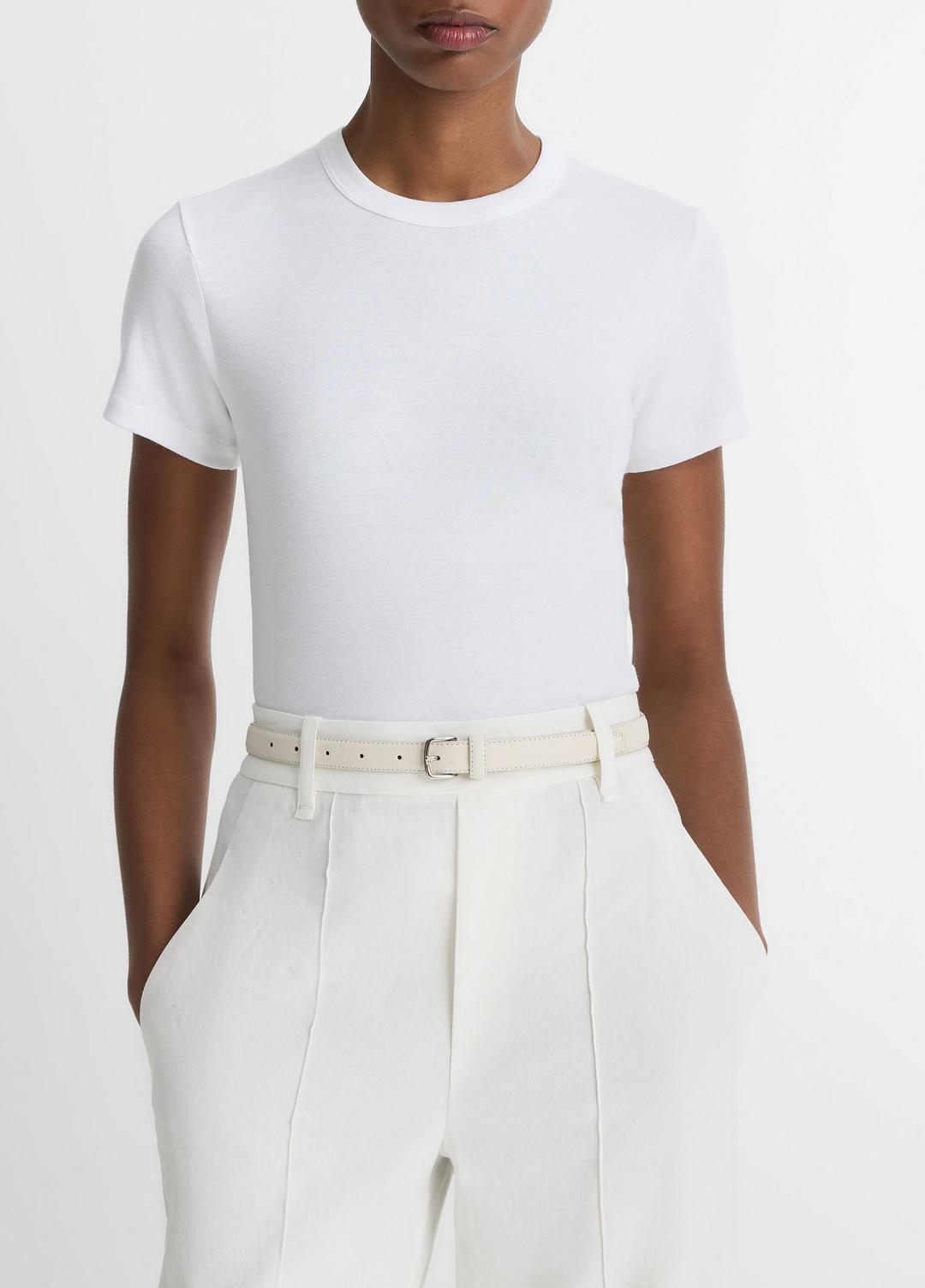 Pima Cotton-Blend '90s Shrunken T-Shirt in Short Sleeve