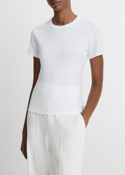 Pima Cotton-Blend '90s Shrunken T-Shirt in Short Sleeve