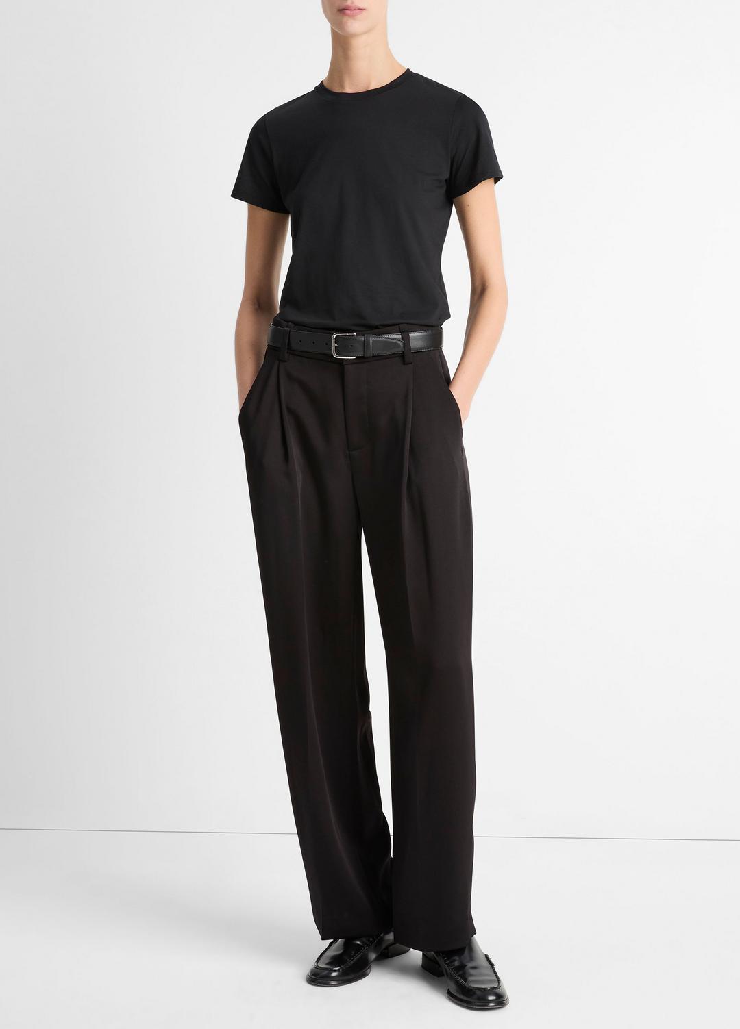 Essential Pima Cotton Crew Neck T-Shirt in Short Sleeve