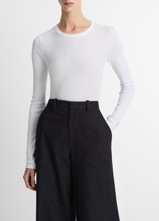 Essential Pima Cotton-Blend Long-Sleeve T-Shirt in Long Sleeve
