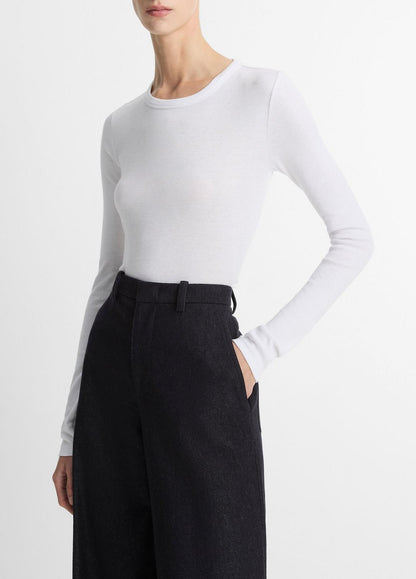 Essential Pima Cotton-Blend Long-Sleeve T-Shirt in Long Sleeve
