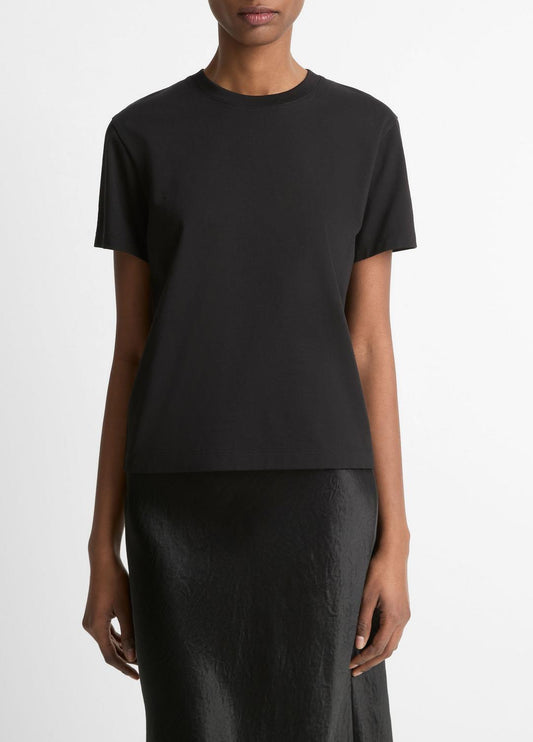 Pima Cotton Crew Neck T-Shirt in Short Sleeve