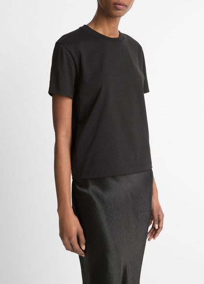 Pima Cotton Crew Neck T-Shirt in Short Sleeve