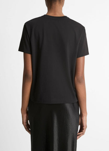Pima Cotton Crew Neck T-Shirt in Short Sleeve