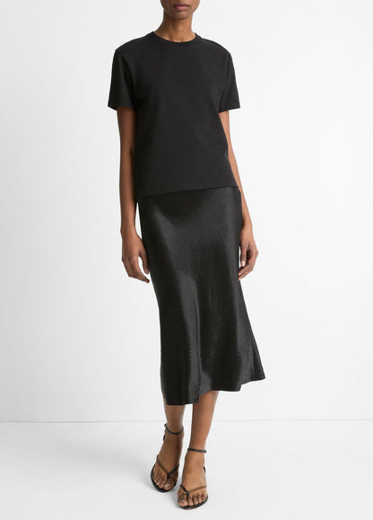 Pima Cotton Crew Neck T-Shirt in Short Sleeve