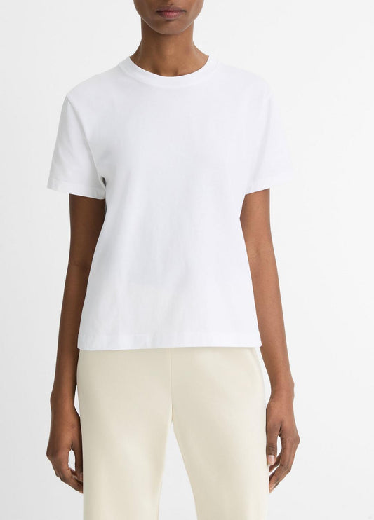 Pima Cotton Crew Neck T-Shirt in Short Sleeve
