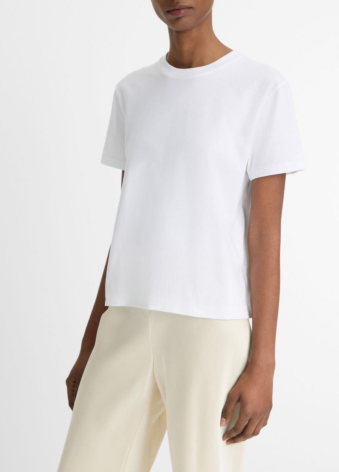 Pima Cotton Crew Neck T-Shirt in Short Sleeve