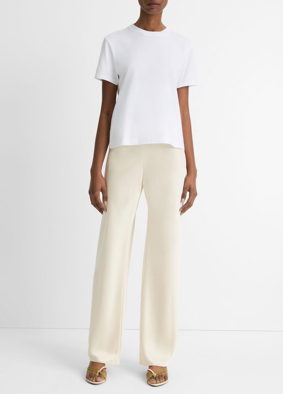 Pima Cotton Crew Neck T-Shirt in Short Sleeve