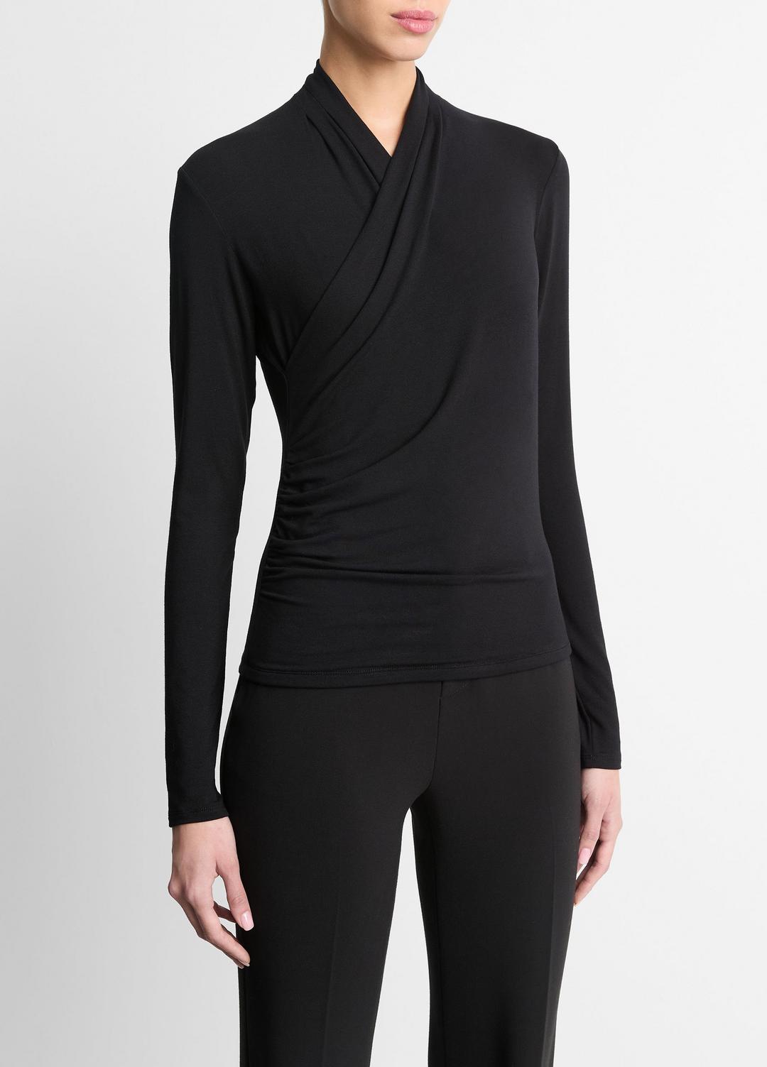 Fixed Wrap Long-Sleeve Top in Long Sleeve