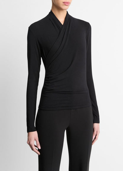 Fixed Wrap Long-Sleeve Top in Long Sleeve