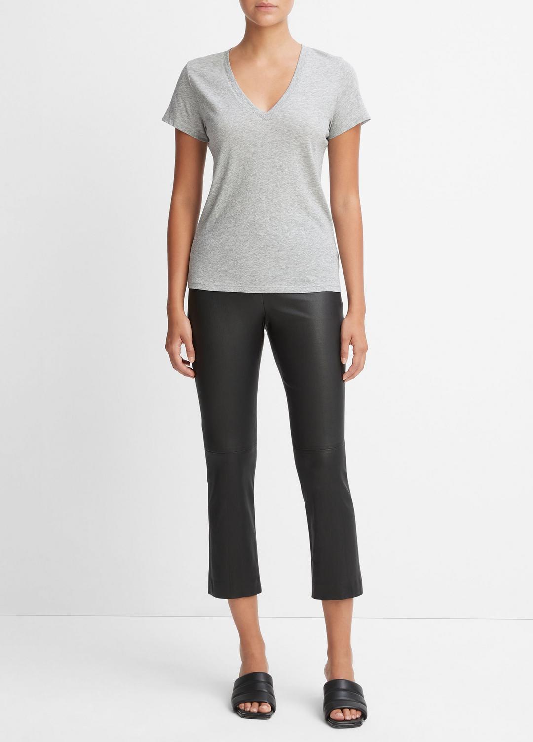Essential Pima Cotton V-Neck T-Shirt in Short Sleeve