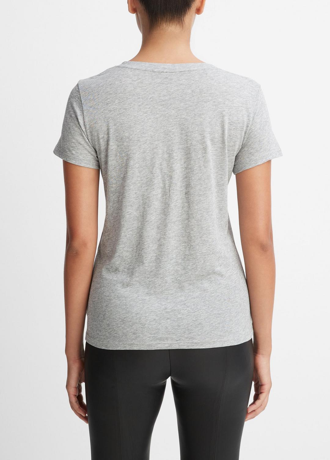 Essential Pima Cotton V-Neck T-Shirt in Short Sleeve