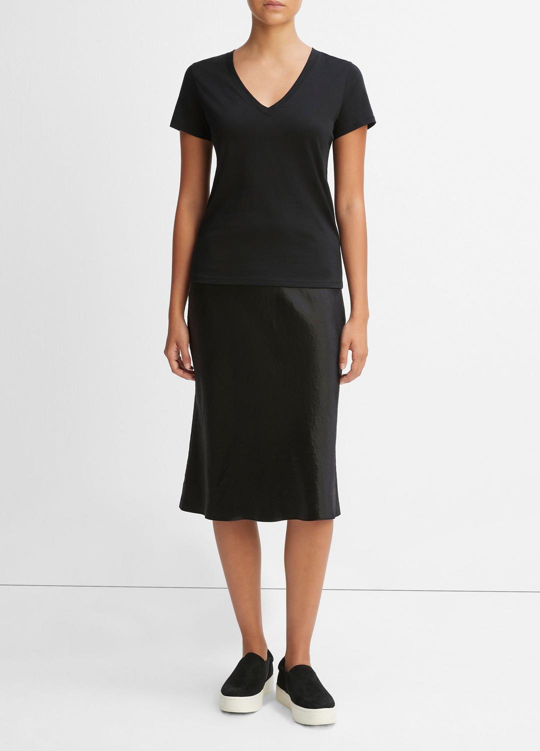 Essential Pima Cotton V-Neck T-Shirt in Short Sleeve