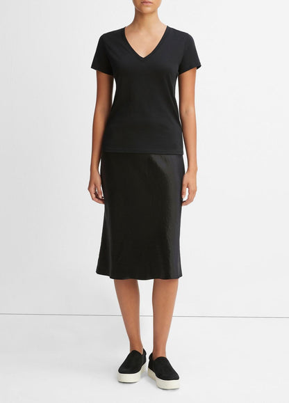 Essential Pima Cotton V-Neck T-Shirt in Short Sleeve
