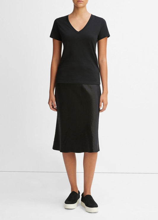 Essential Pima Cotton V-Neck T-Shirt in Short Sleeve
