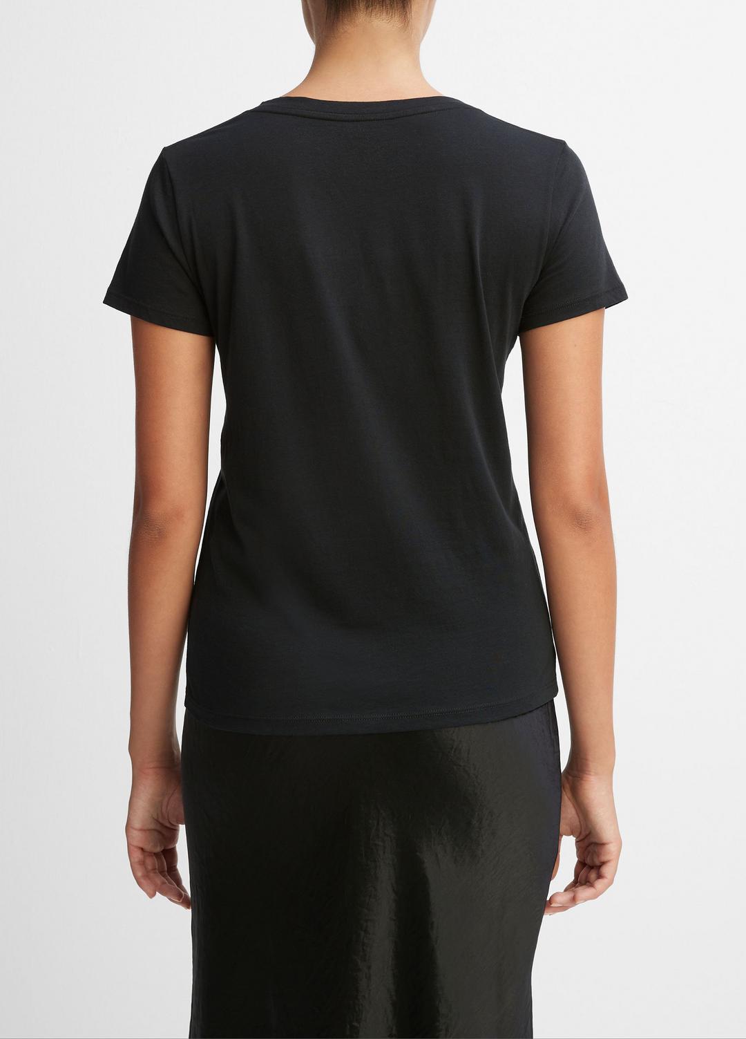 Essential Pima Cotton V-Neck T-Shirt in Short Sleeve