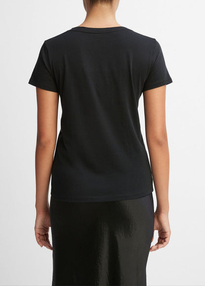 Essential Pima Cotton V-Neck T-Shirt in Short Sleeve