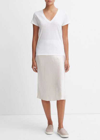 Essential Pima Cotton V-Neck T-Shirt in Short Sleeve