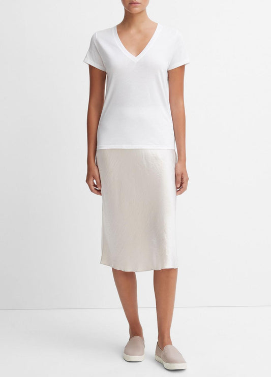 Essential Pima Cotton V-Neck T-Shirt in Short Sleeve