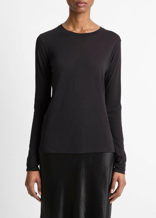 Essential Long Sleeve Crew Neck T-Shirt in Long Sleeve