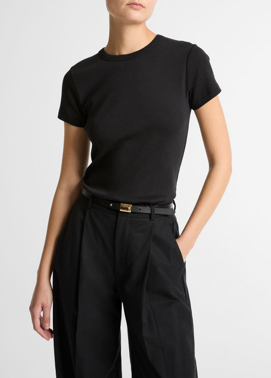 Pima Cotton-Blend '90s Shrunken T-Shirt in Short Sleeve