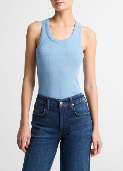 Ribbed Scoop-Neck Tank in Tank Tops